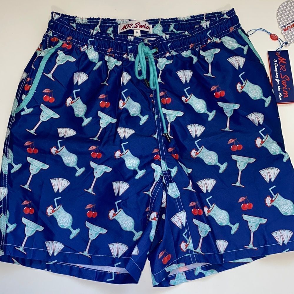 🔥MR. SWIM pina colada rich blew Boardshorts sz M New